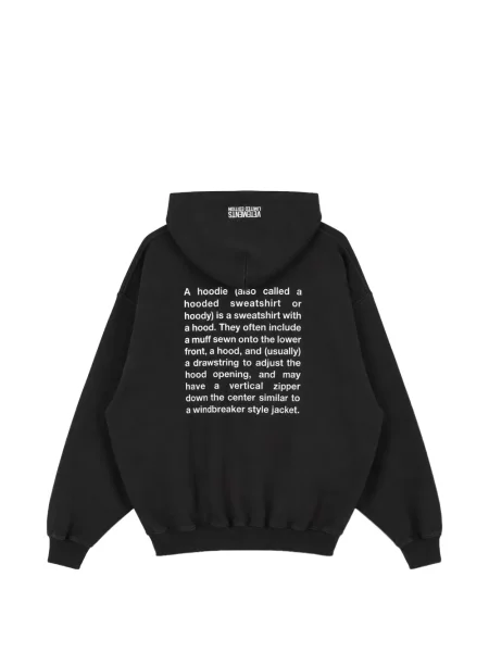 Hoodie Vetements με κέντημα μαύρο