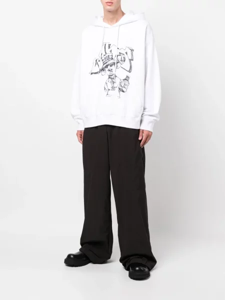Plačiakojis kelnės Off-white balta
