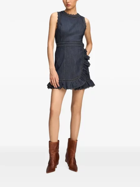 Rochie mini Cinq A Sept din dantelă albastru