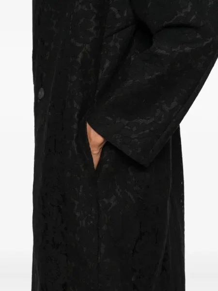 Palton Quetsche din jacard negru