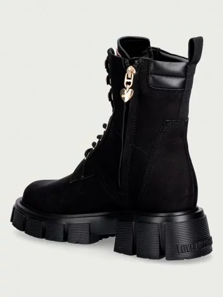 Love Moschino workery nubukowe czarne