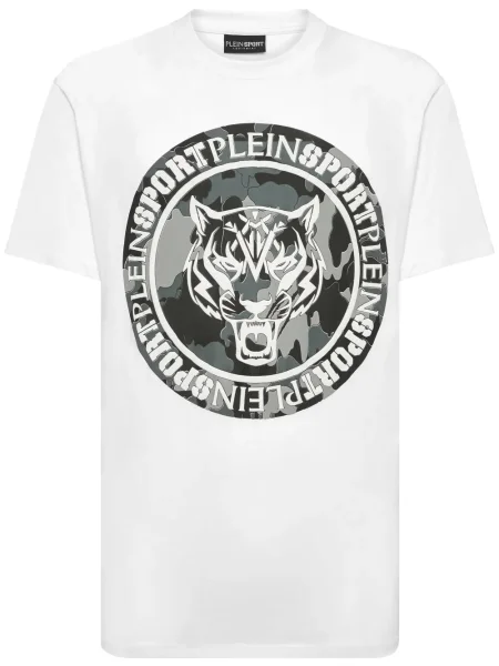 Tricou Plein Sport cu imagine alb