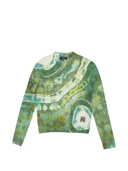 Cravată Amiri din cașmir tie dye cu legături verde