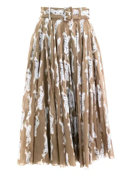 Spódnica plisowana Samantha Sung do kolan zielona