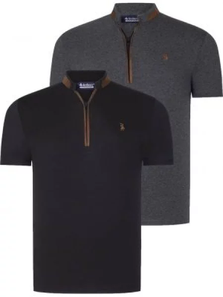 Polo majica Dewberry siva
