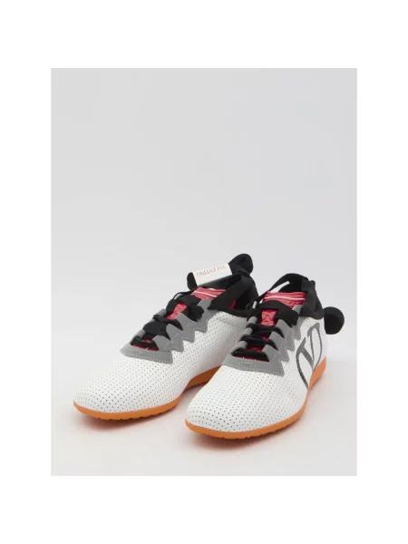 Lniane sneakersy Valentino Garavani z logo białe