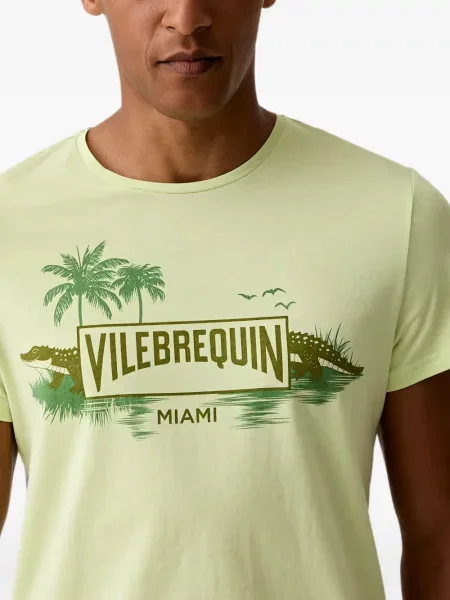 Scurt tricou Vilebrequin cu imagine verde