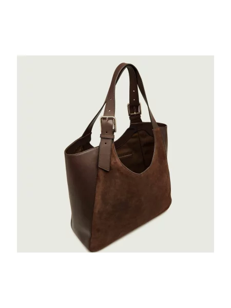 Shopper kabelka Furla hnedá