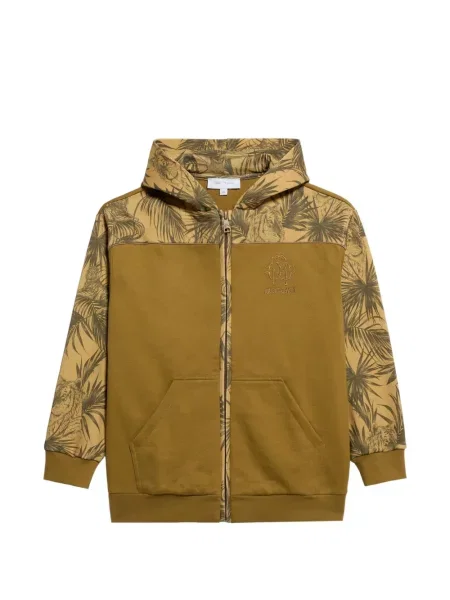 Bluza z kapturem dziecięca Roberto Cavalli zielona