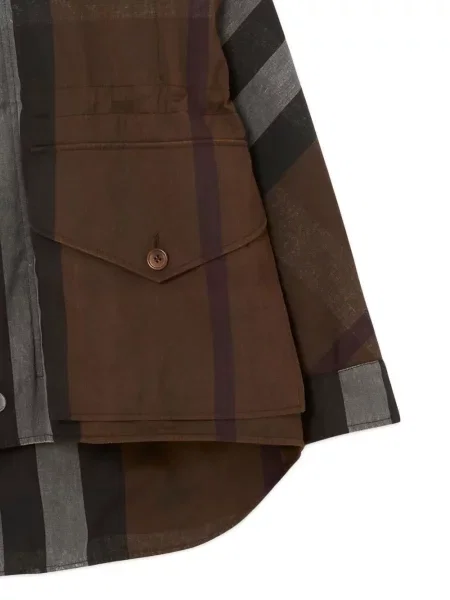 Kurtka Burberry w kratkę brązowa