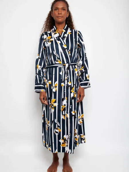 Халат Fable&Eve Knightsbridge бавовна/модал синій