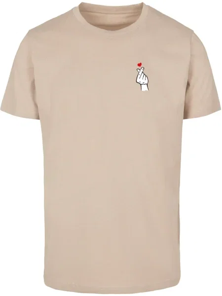 Mister Tee Tricou Love Sign nisipiu / roșu / negru / murdar alb
