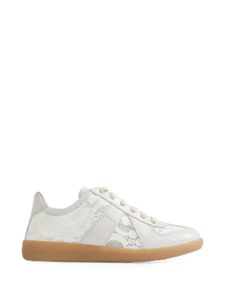Sneakerși Maison Margiela din dantelă alb
