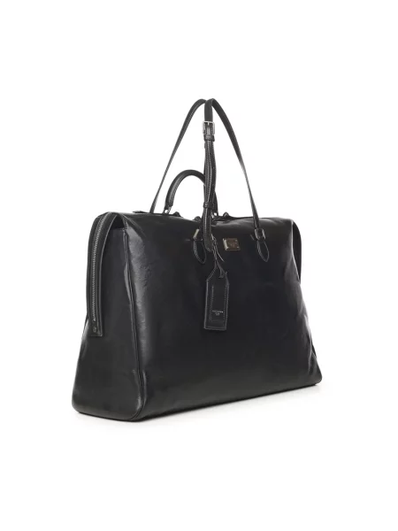 Torba na laptopa Dolce And Gabbana skórzana czarna