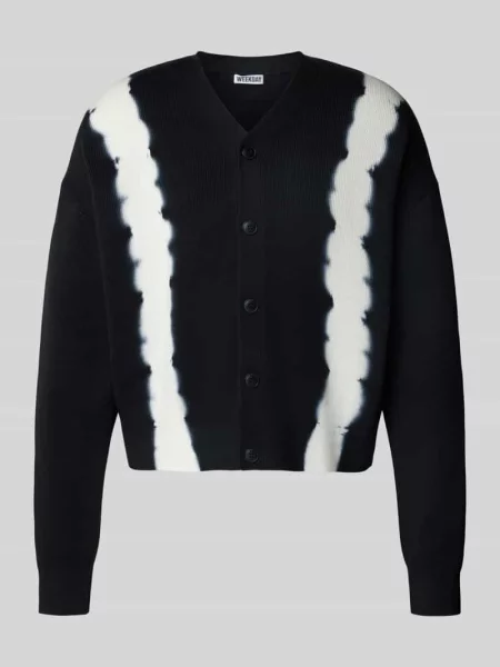 Kurtka z dzianiny z dekoltem w serek model ‘Konrad’ Weekday