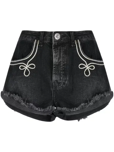 Pantaloni scurți din denim One Teaspoon negru
