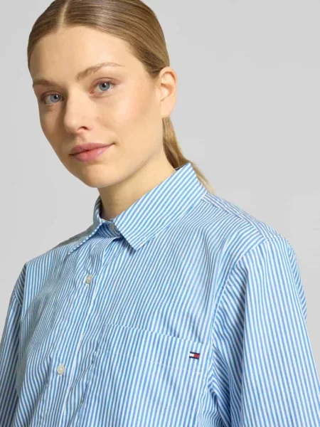 Bluzka koszulowa o pudełkowym kroju z czystej bawełny Tommy Hilfiger