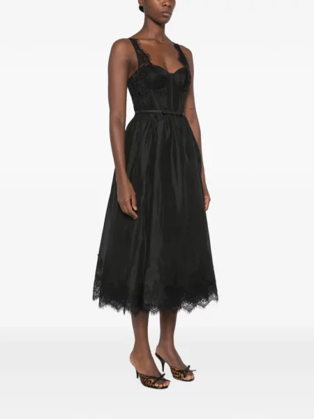 Rochie midi Zimmermann din dantelă negru