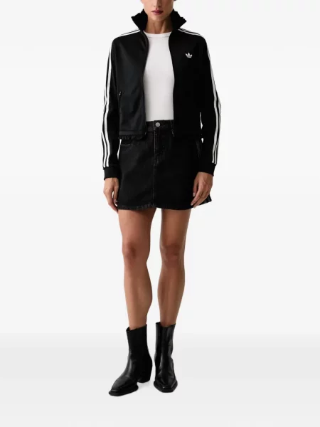 Hanorac Adidas cu dungi cu imagine plasă negru