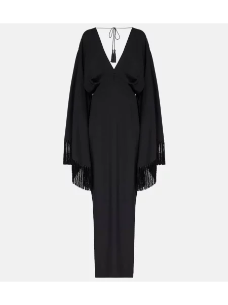 Obleka Taller Marmo z obrobami črna