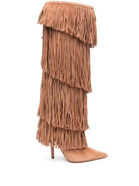 Botine Paris Texas cu franjuri maro