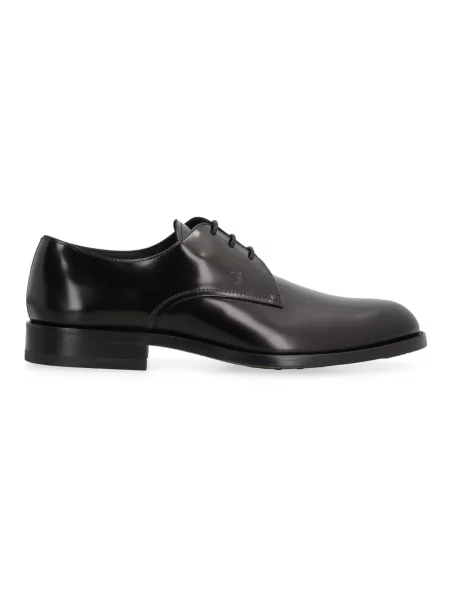 Derby Tod's sznurowany skórzany czarny