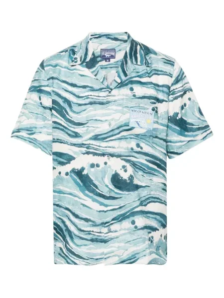 Košile Maison Kitsuné modrá