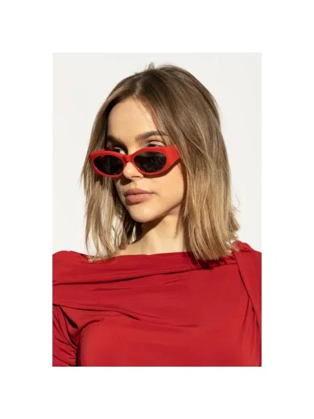 Jacquemus okulary przeciwsłoneczne OVALO czerwony
