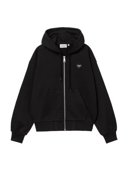 Kurtka Carhartt Wip z kapturem w serca czarna