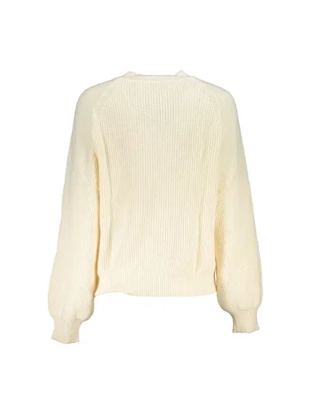 Dzianinowy sweter Desigual z długim rękawem elegancki beżowy