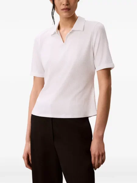 Tricou polo Calvin Klein alb