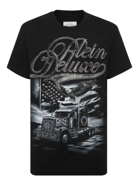 Tricou Philipp Plein cu imagine negru