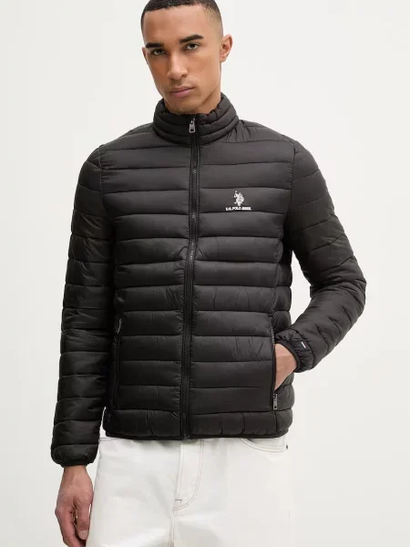 U.S. Polo Assn. kurtka LIGHTWEIGHT BOUND QUILTED czarna
