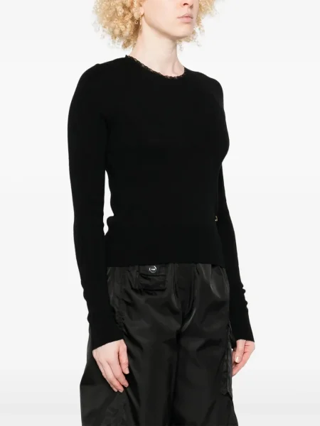 Pulover Moschino din dantelă negru