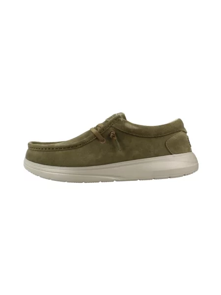 Pantofi Heydude din piele de căprioară verde