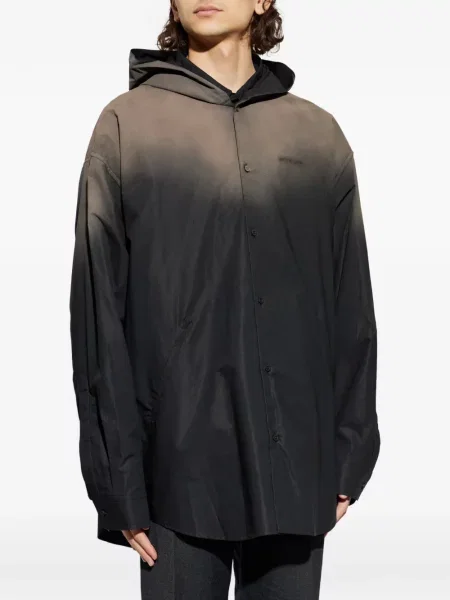 Cămașă Balenciaga cu glugă negru