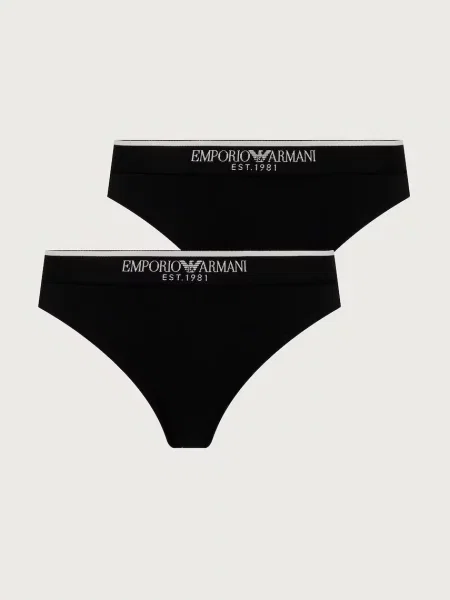 Emporio Armani Underwear tangá dámske s elastanom čierna