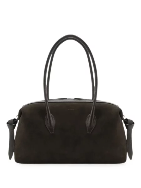 Geantă shopper Yuzefi din piele de căprioară maro