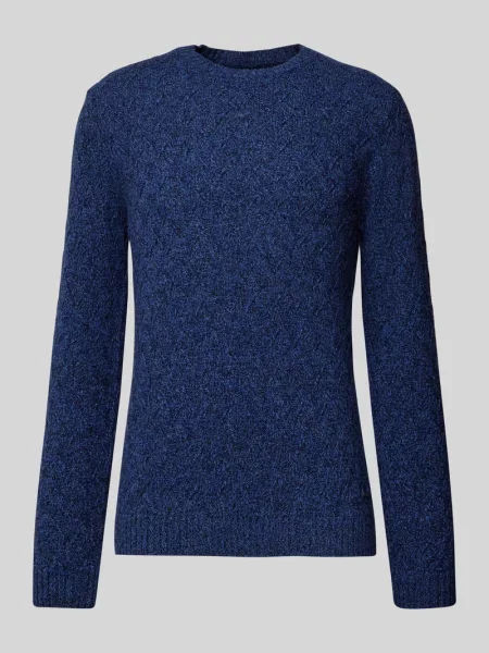 Sweter z dzianiny z fakturowanym wzorem Ragman