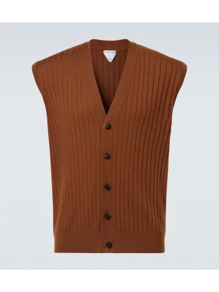 Volneni telovnik Bottega Veneta rjava