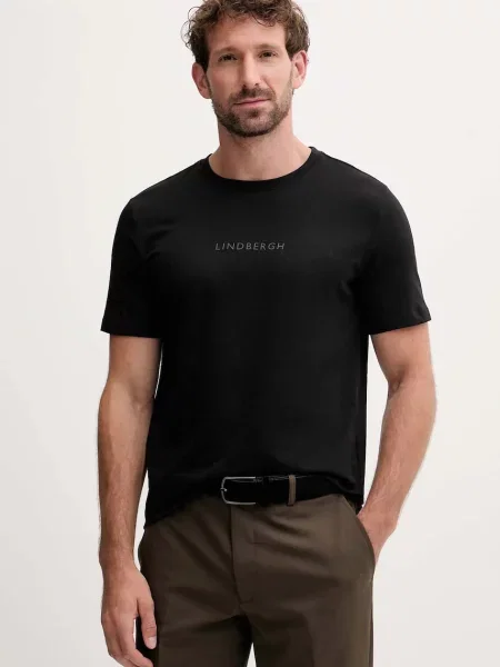 Тениска Lindbergh с принт черно