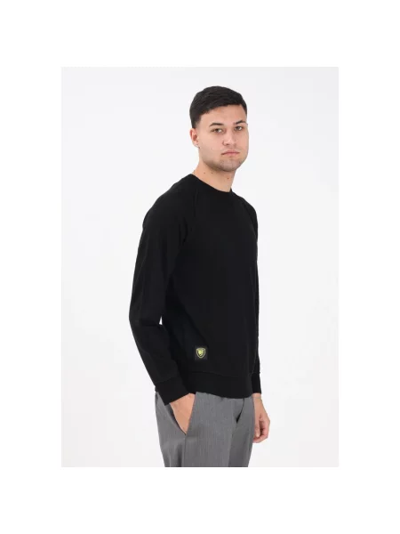 Sweter Blauer z logo czarny