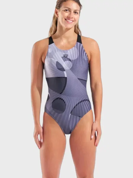 Купальник Arena с принтом фиолетовый