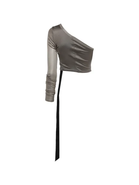 Top Rick Owens Drkshdw cu un umăr gol gri