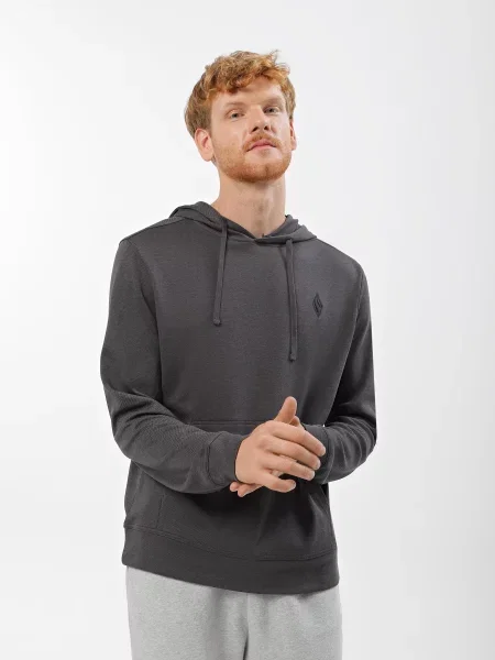 Худі Skechers GO KNIT Pique темно-сірий бавовна/поліестер сіре