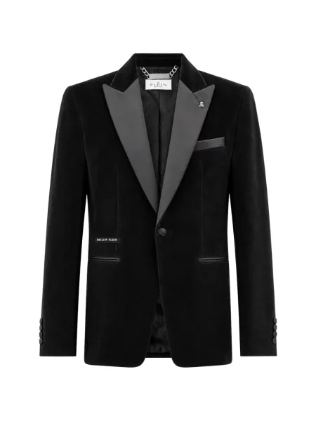 Sacou Philipp Plein de catifea negru
