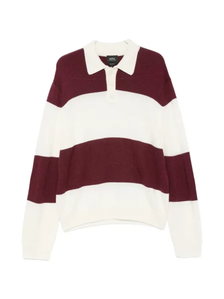 Gulerat tricou polo A.p.c. alb