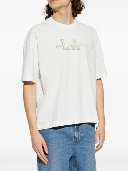 Tricou Allsaints cu imagine alb
