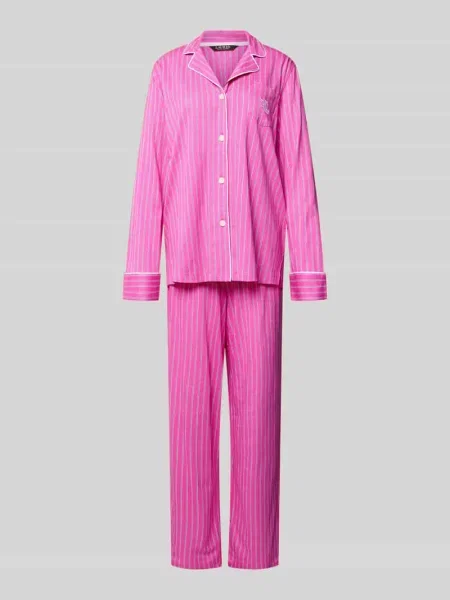 Piżama z kołnierzem z połami Lauren Ralph Lauren