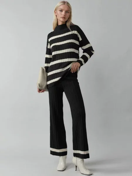 My fashion Házi ruha Strick-Koordinaten' fekete